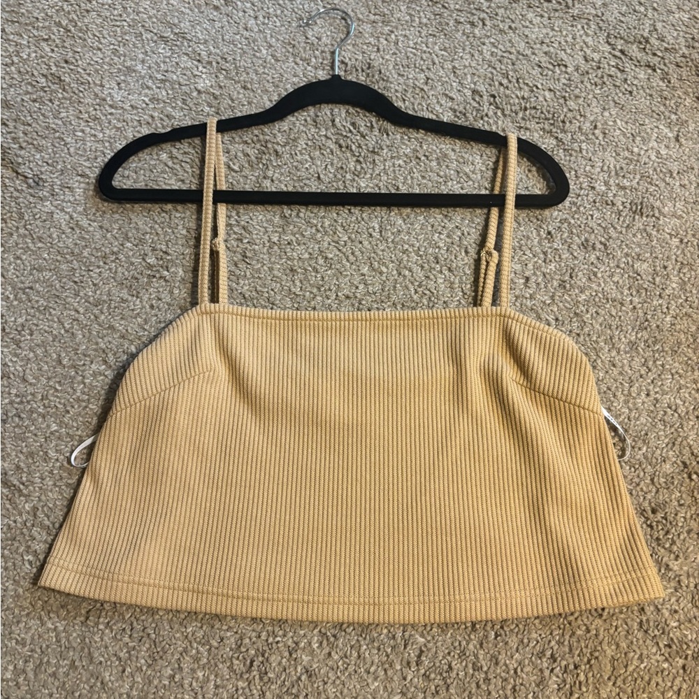 Sabo Skirt Tan Ribbed Tank Top